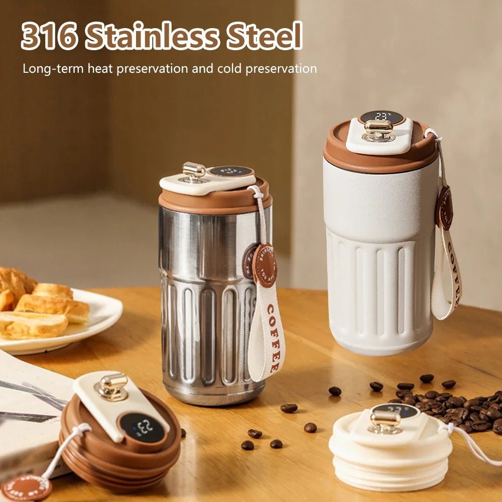 Smart Thermal Bottle – Digital Temp Display & Insulated Stainless Steel Mug (450ml)