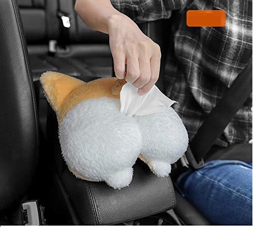 Cute Corgi Butt Tissue Box Cover – Soft Hanging Pouch for Car & Home